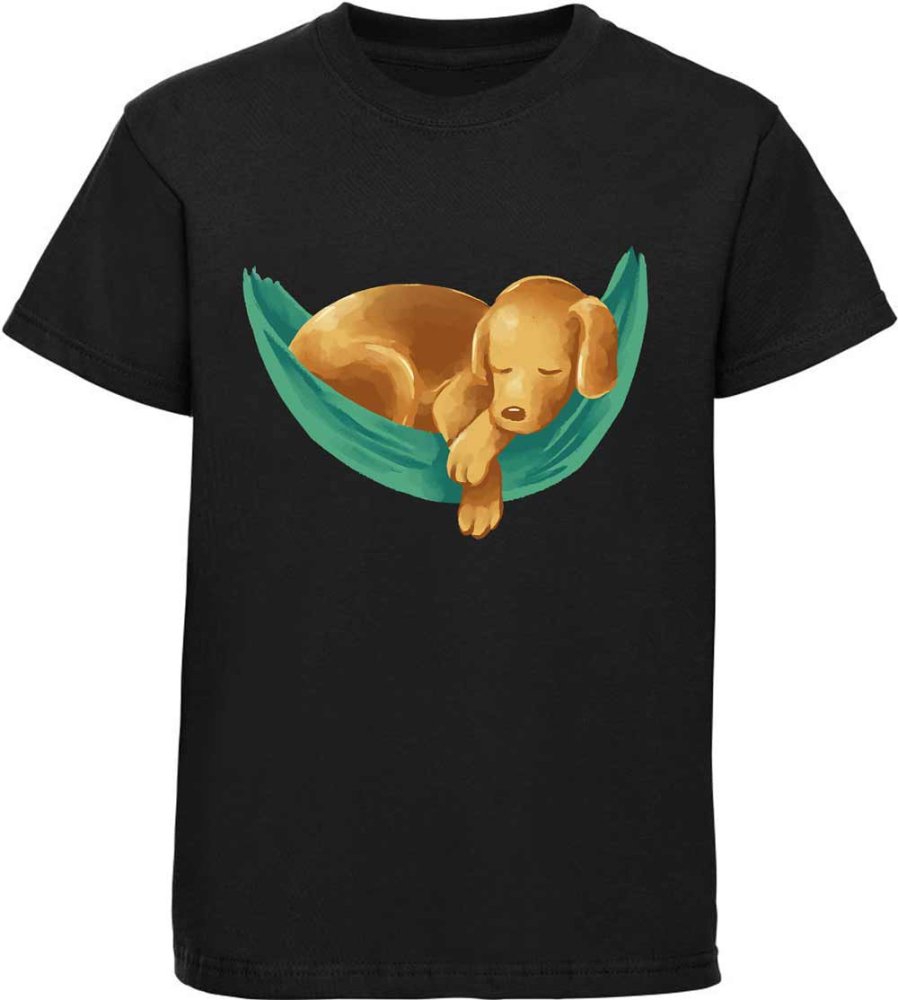 Kinder T-Shirt Labrador Welpe in Hängematte